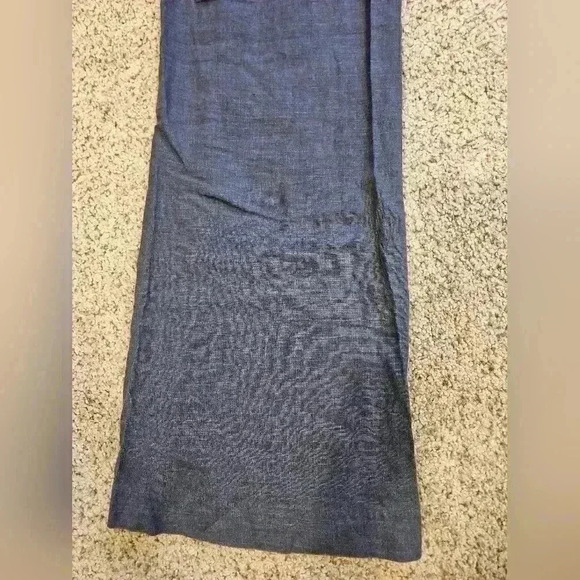 Farhi by Nicole Farhi Linen Blend Blue/Navy Trouser, Size 2 - Picture 6 of 7